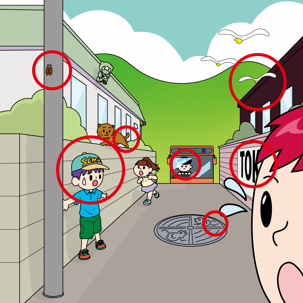 バスが狭い道通るよ!(正解)